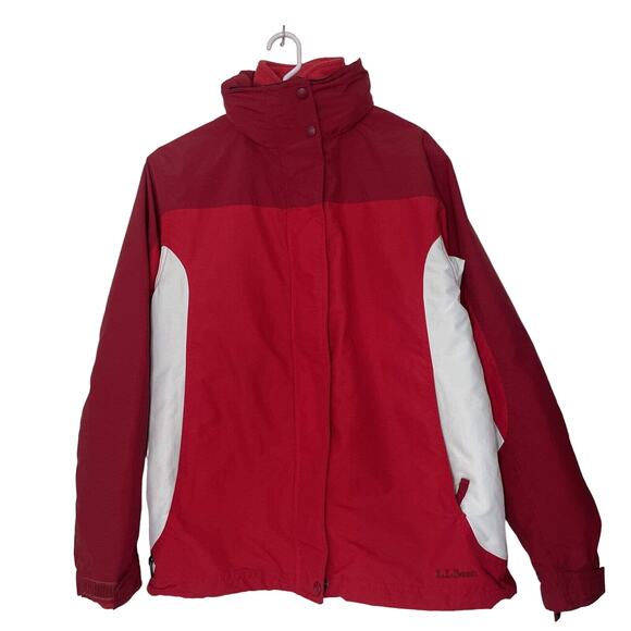 LL Bean Womens Ski/Snowboard Winter 3 In 1 Jacket, Size Small Red - Picture 1 of 13